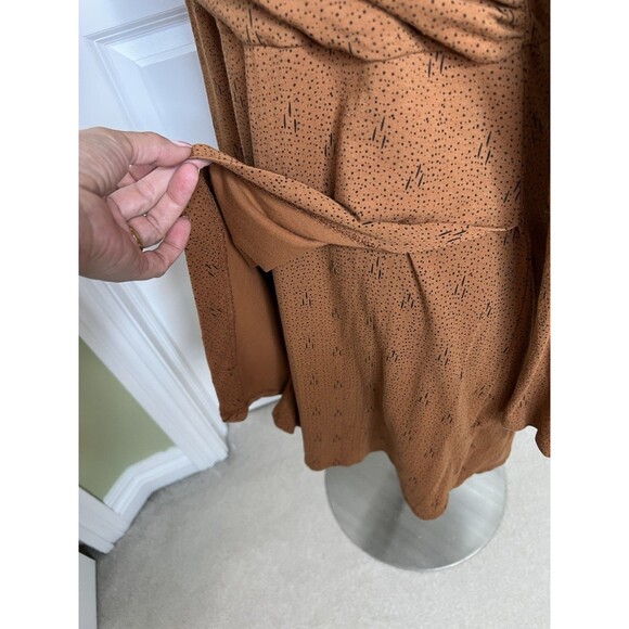 Kuhl Dress Faux Wrap Modal Organic Cotton Blend  Long Sleeve Dot Print Size L - Picture 7 of 12